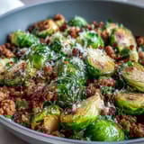 Savory ground turkey and crisp Brussels sprouts combine with garlic and paprika for a vibrant, one-pan weeknight dinner.