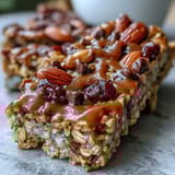 Chewy granola energy bars packed with wholesome oats, nuts, and dried fruit for on-the-go nutrition.