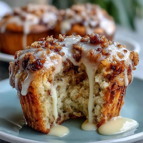 Freshly baked muffins bursting with bright lemon flavor and crunchy poppy seeds, drizzled with a tangy, sweet glaze.