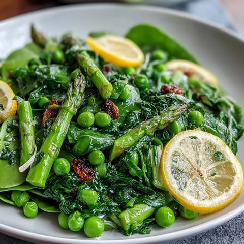 Colorful spring salad with mixed greens, sugar snap peas, and lemon vinaigrette for a fresh meal.