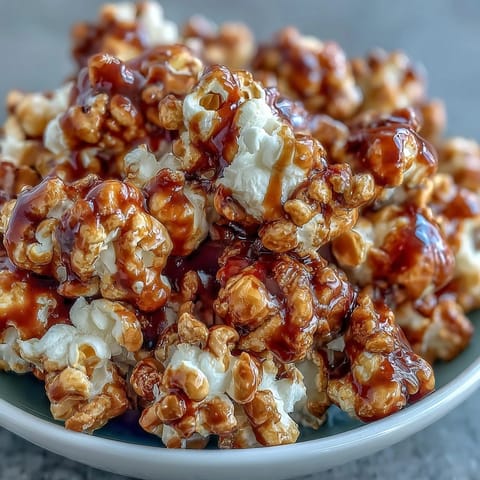 Crunchy popcorn clusters coated in rich caramel, mixed with salted peanuts for a satisfying game-time treat.  