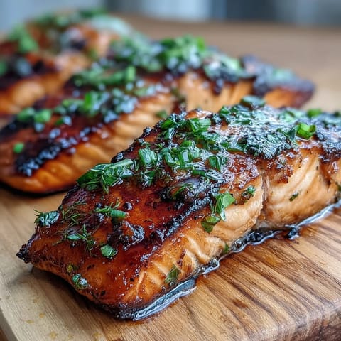 Cedar Plank Salmon with Lemon Dill grilling over smoky cedar, infused with bright citrus and fresh dill for a summer dinner.