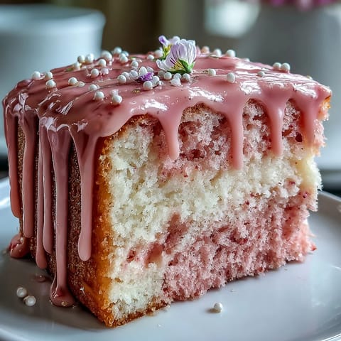 Elegant bridal shower rosé velvet cake with gold drip, featuring soft pink layers and creamy frosting.  