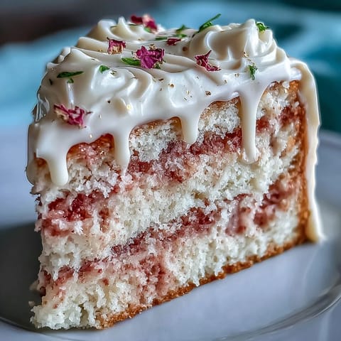 Bridal Shower Rosé Velvet Cake: elegant blush cake with rich frosting and shimmering gold drip.