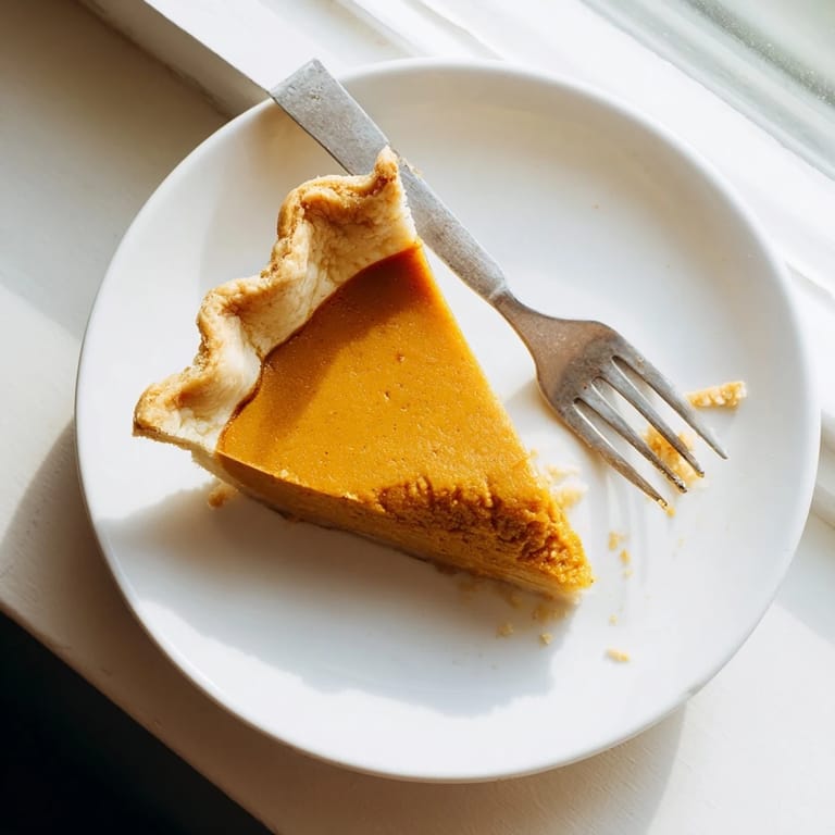 Perfectly set Pumpkin Pie with a slight jiggle, garnished with cinnamon, ready to enjoy for the holidays.