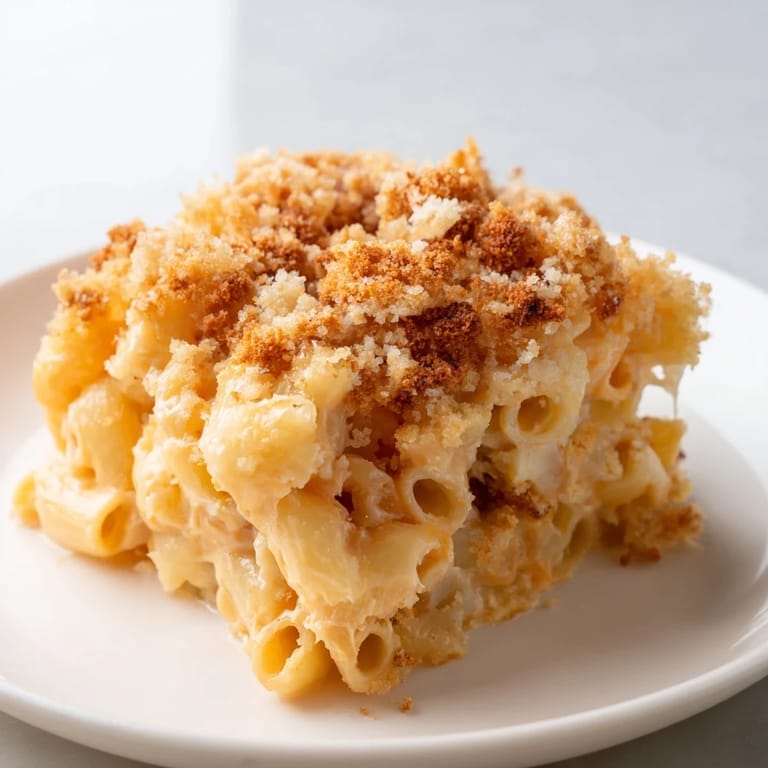 Creamy stovetop macaroni and cheese served in a white bowl, perfect for weeknight comfort.