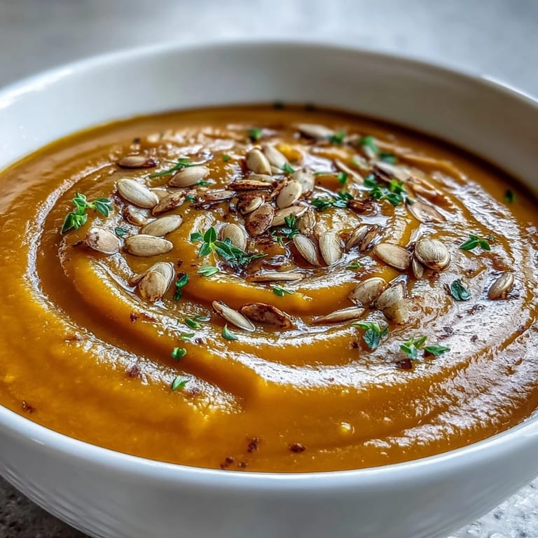 Vibrant orange Butternut Squash and Apple Soup in a pot, featuring cubes of squash and apples before blending.