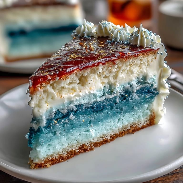 Striking dark blue ombre cake layers, perfectly stacked and frosted with smooth vanilla buttercream, accented with luxurious gold leaf for a graduation celebration.