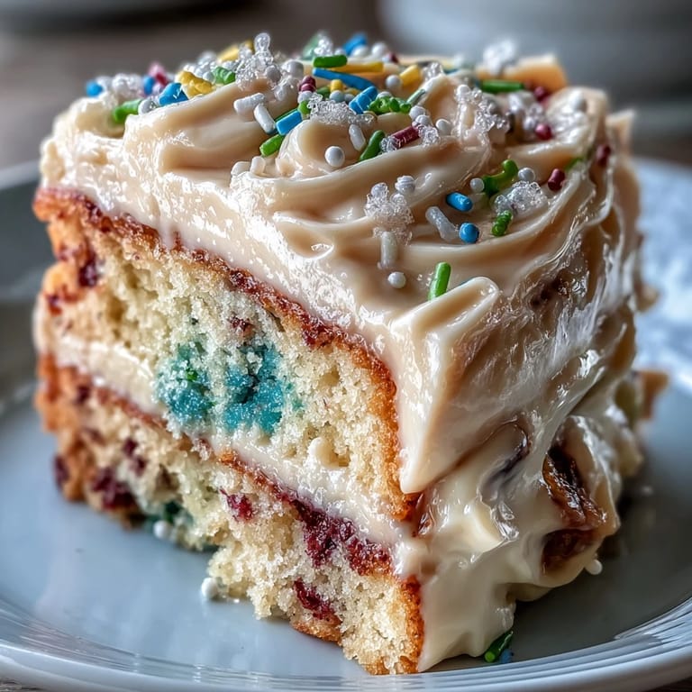 Delicious Class of 2026 Confetti Cake, showcasing celebratory sprinkles.