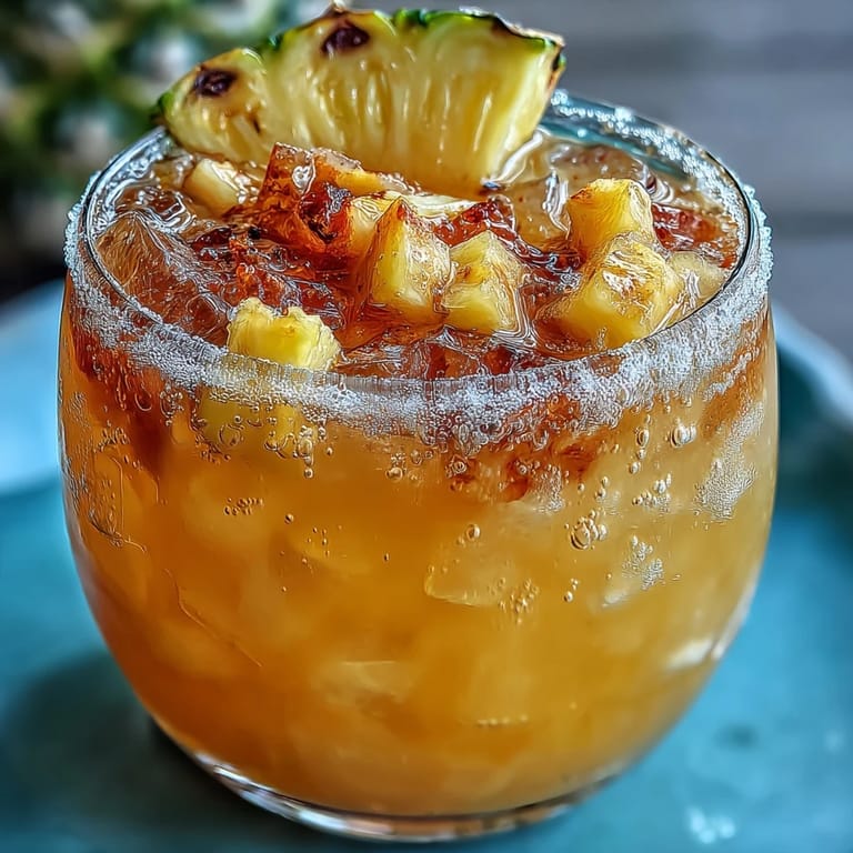 Refreshing Grad Party Punch, a sparkling mango pineapple lemonade, ready to serve.