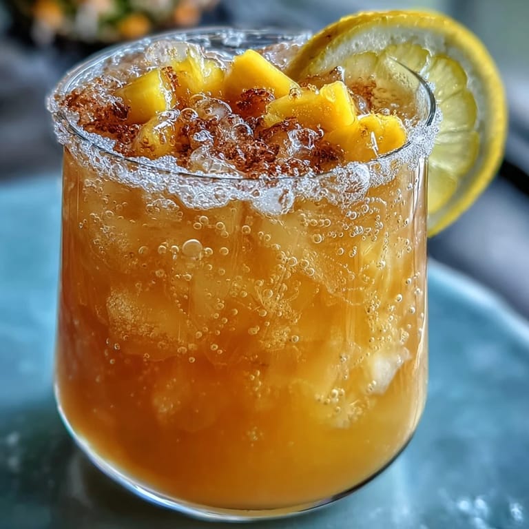 Vibrant, tropical Grad Party Punch, mango pineapple lemonade, perfect for celebrations.