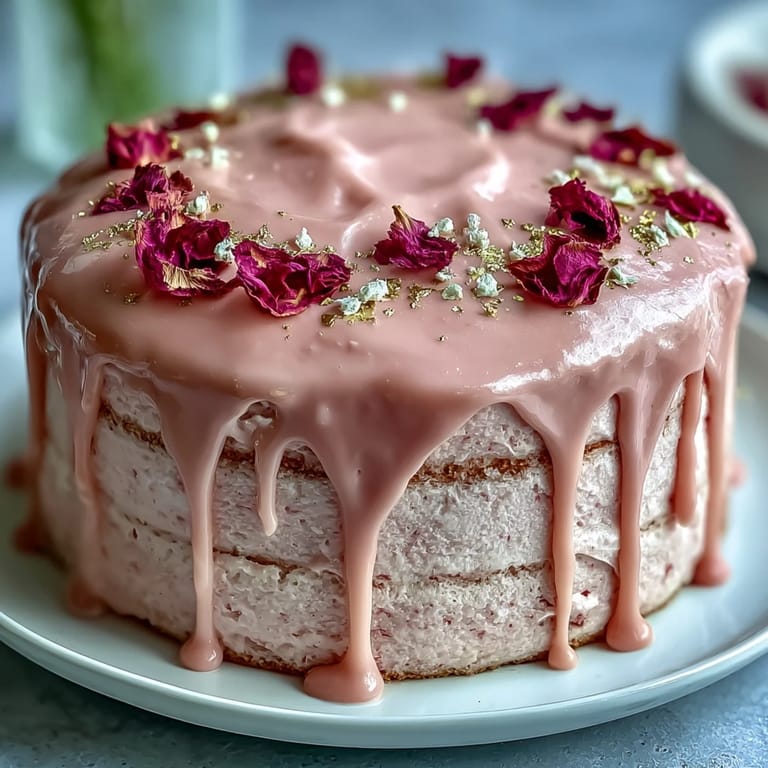 Elegant Bridal Shower Rosé Velvet Cake, perfect for festive celebrations.