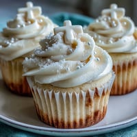 Communion Cupcakes with white fondant cross toppers, delicately frosted and celebratory.