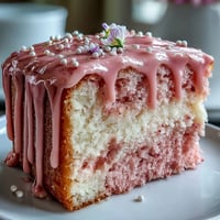 Elegant bridal shower rosé velvet cake with gold drip, featuring soft pink layers and creamy frosting.  